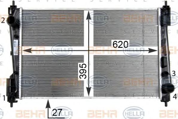 Radiator, racire motor FIAT GRANDE PUNTO 05- JTD, OPEL CORSA D 06- CDTI