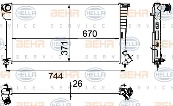 Radiator, racire motor CITROEN BERLINGO 1,9D 93- 133041