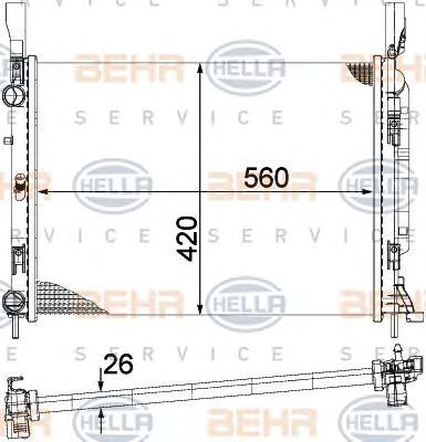 Radiator, racire motor RENAULT KANGOO 1,5DCI/1,6B 08-