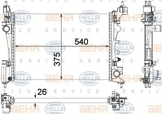 Radiator, racire motor OPEL CORSA D 10-, ADAM 12-