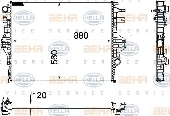 Radiator, racire motor VW TOUAREG 3,0/3,6 V6 2010-