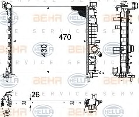 Radiator, racire motor OPEL MERIVA 1.4 03-2010>1300308