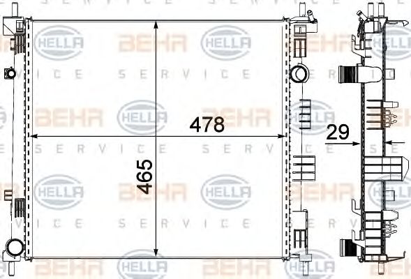 Radiator, racire motor NISSAN NV200 1,5DCI 10-