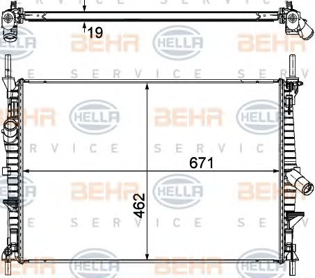 Radiator, racire motor FORD TRANSIT 2,2/2,4D 06-