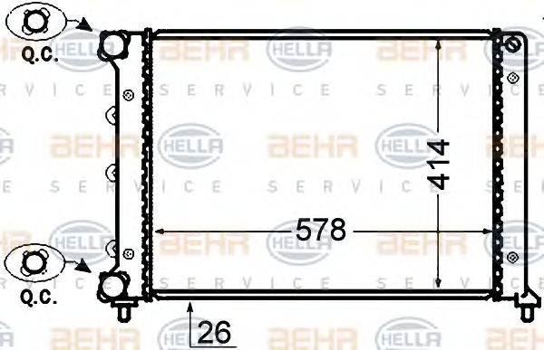 Radiator, racire motor ALFA 147 1,6/2,0 T-SPARK