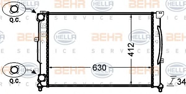 Radiator, racire motor VW A4/PASSAT 1,6-2,8 95-05