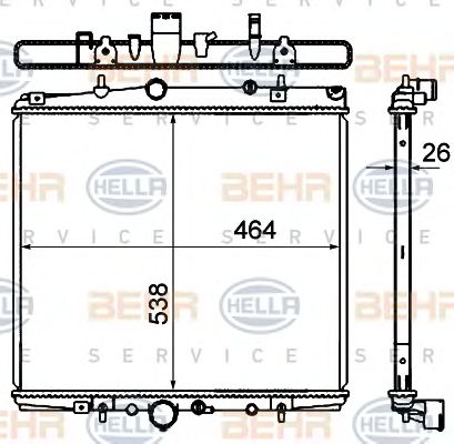 Radiator, racire motor CITROEN C8 2,0/2,2B 02-