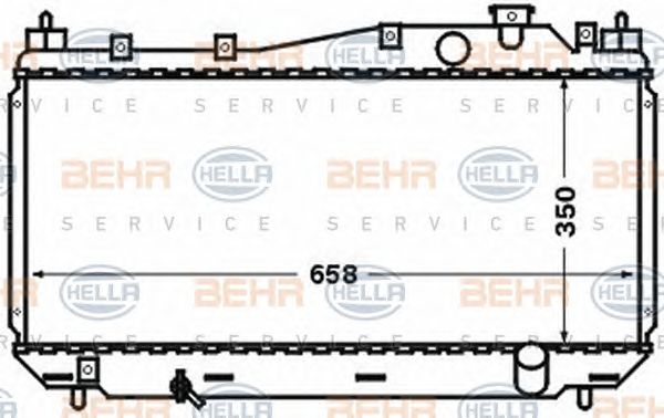 Radiator, racire motor HONDA CIVIC 1,6/1,7 V-TEC