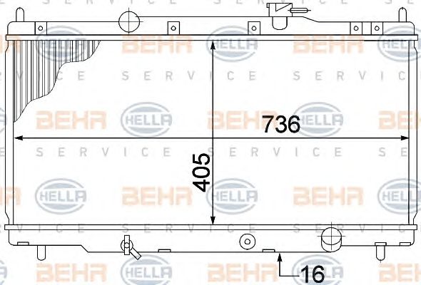 Radiator, racire motor HONDA CR-V 2,0 150KM 01-06