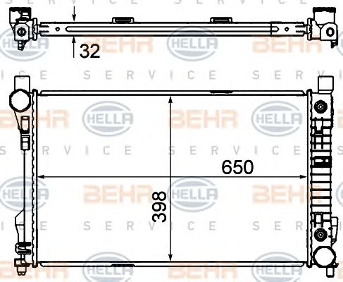 Radiator, racire motor MERCEDES-BENZ W203 CCLASSE 00-