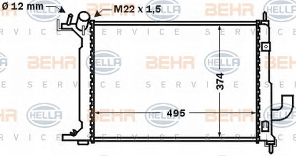 Radiator, racire motor OPEL VECTRA B 1,7TD 95-98