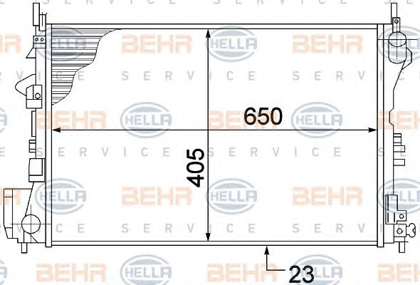 Radiator, racire motor OPEL VECTRA C 1,6/1,8 02- 1300244