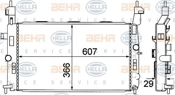 Radiator, racire motor OPEL MERIVA 1,4-1,8 04-10