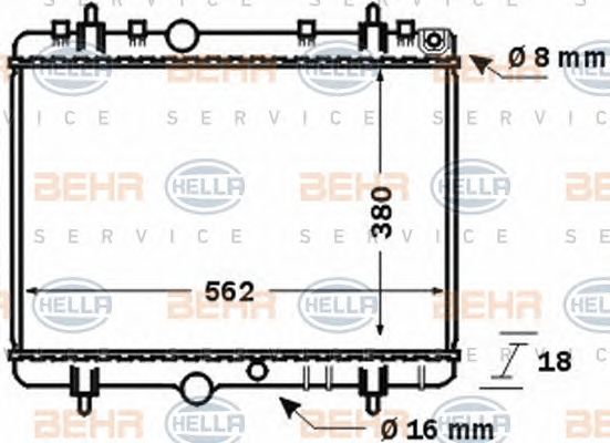 Radiator, racire motor PEUGEOT 307 2,0HDI 00-