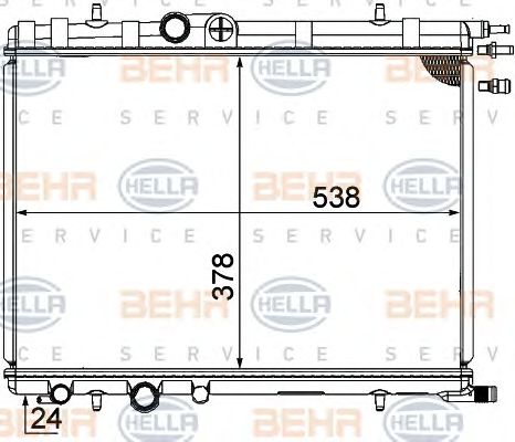 Radiator, racire motor PEUGEOT 307 1,4 16V 03-