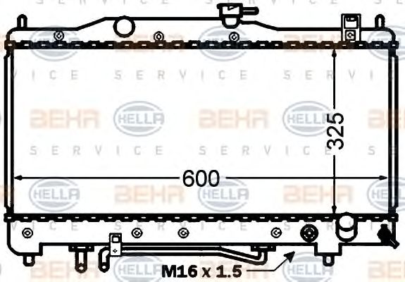 Radiator, racire motor TOYOTA AVENSIS 2,0D/B 97-03