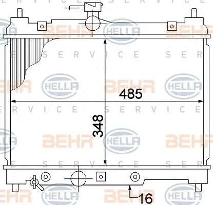 Radiator, racire motor TOYOTA YARIS 1,0/1,3 99- +/-AC AUTOM