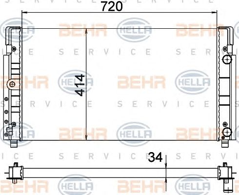 Radiator, racire motor VW T4 2,4/2,5D 90-