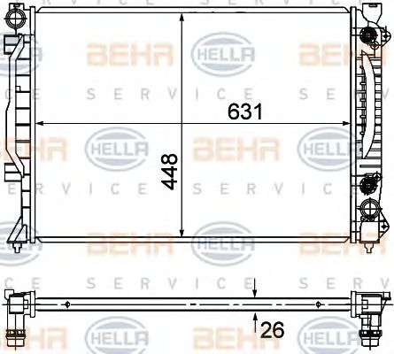 Radiator, racire motor VW AUDI A6 2,5TDI 97- AUTOMAT