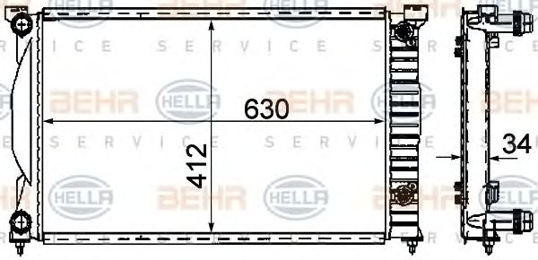 Radiator, racire motor VW A4 1,9/2,0TDI 00-