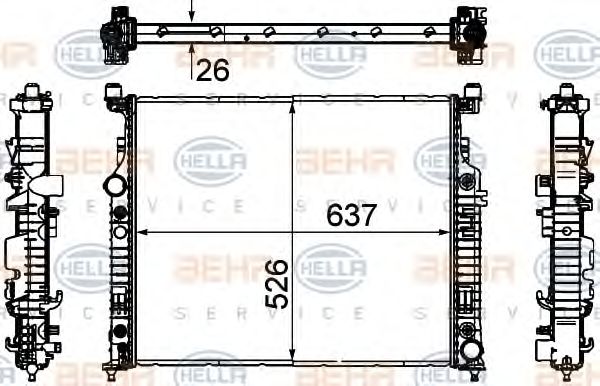 Radiator, racire motor MERCEDES-BENZ W164/W251 ML/R 05-