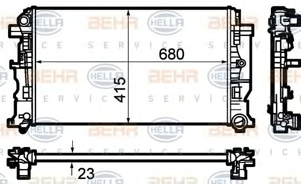 Radiator, racire motor MERCEDES-BENZ SPRINTER 06- VW CRAFTER