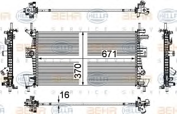 Radiator, racire motor FORD FOCUS III/C-MAX 1,6 TI/2,0TI 11-