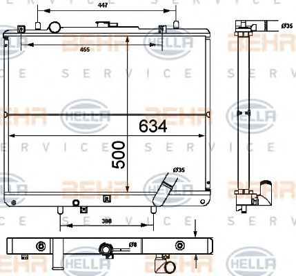 Radiator, racire motor MITSUBISHI L200 2,5TD 01-