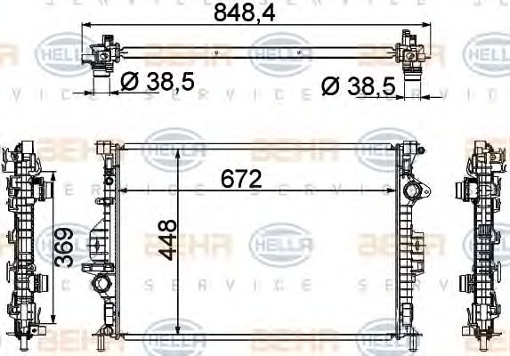 Radiator, racire motor FORD MONDEO/VOLVO S60/S80 07-