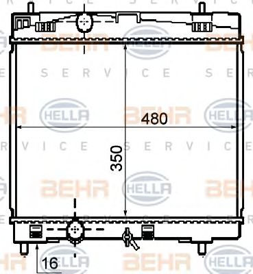 Radiator, racire motor TOYOTA YARIS 1,0/1,3 06-