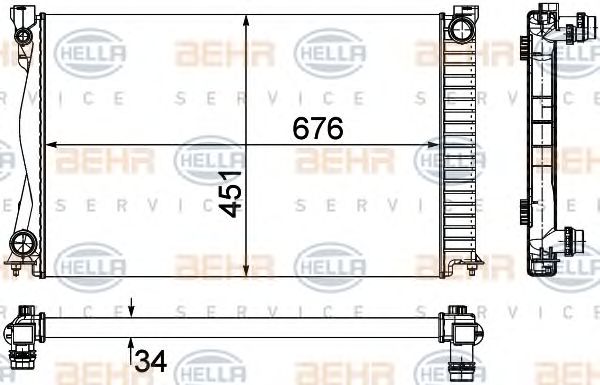 Radiator, racire motor AUDI A6 2,4/3,0TDI 05-