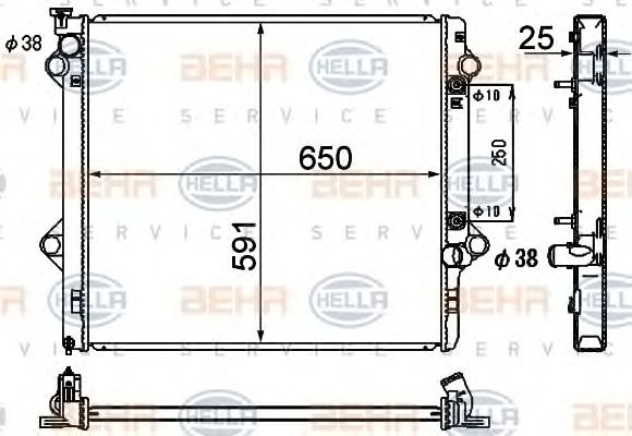 Radiator, racire motor TOYOTA LAND CRUISER 3,0 D4D 03-10