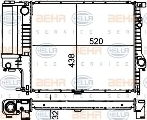 Radiator, racire motor BMW E39 520-528 95-00 AC+