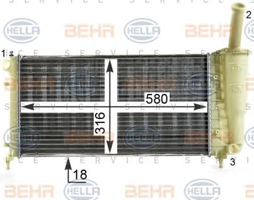 Radiator, racire motor FIAT PUNTO 1,2 99- 51724183