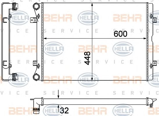 Radiator, racire motor VW SHARAN 1,9TDI/2,0TDI 02- GALAXY