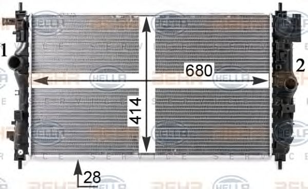 Radiator, racire motor OPEL ASTRA J CDTI