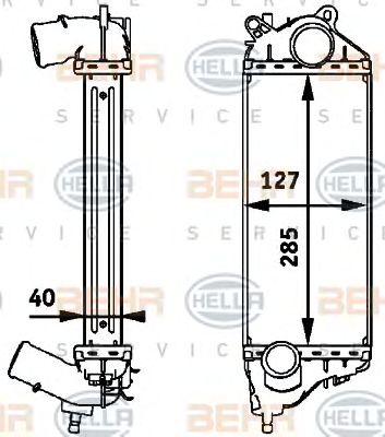 Intercooler, compresor MINI ONE 1,4D 03-