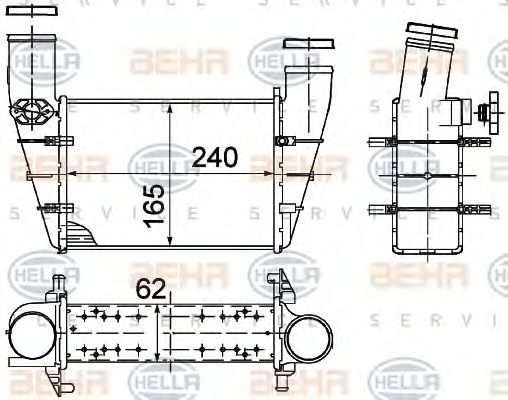 Intercooler, compresor VW A4/PASSAT 1,9TDI 95-