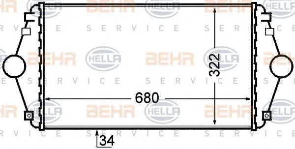 Intercooler, compresor FIAT SCUDO 1,9TD/CITROEN JUMPY