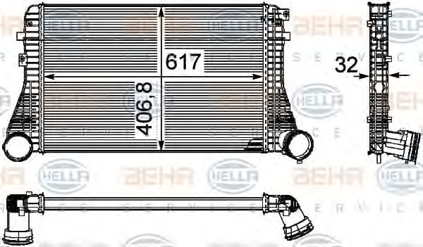 Intercooler, compresor VW PASSAT/CC/TIGUAN 05-