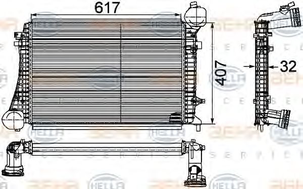 Intercooler, compresor VW GOLF 5 1,9TDI