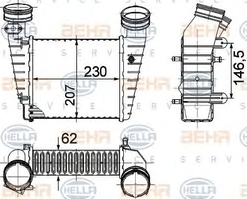 Intercooler, compresor