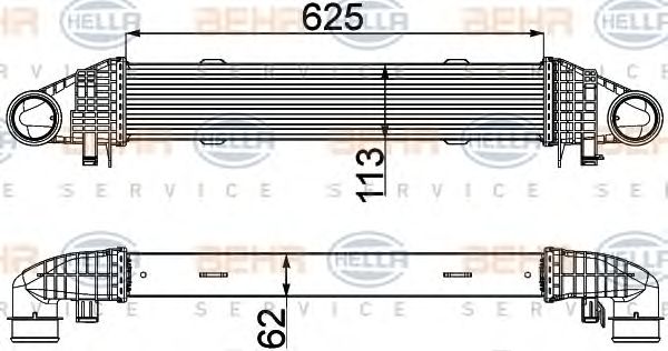 Intercooler, compresor MERCEDES-BENZ C-CLASSE 07- E-CLASSE 09-