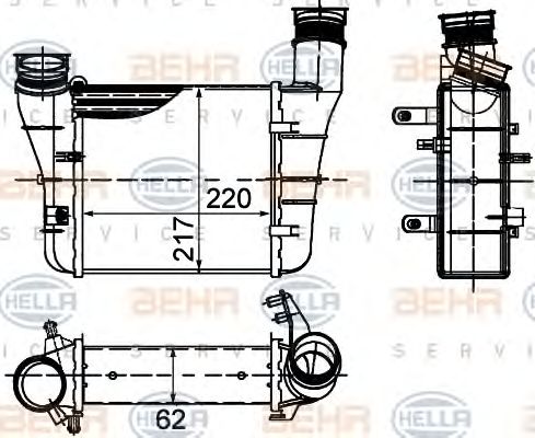 Intercooler, compresor