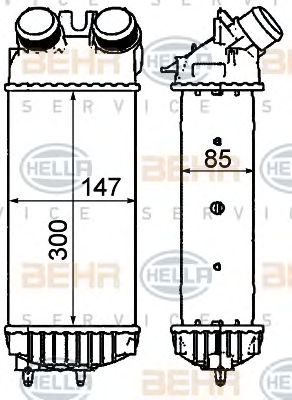 Intercooler, compresor CITROEN, PEUGEOT BERLINGO, PARTNER, XSARA