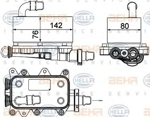 Radiator ulei, ulei motor BMW OLEJU 520d 2.0D 10/04-03/10