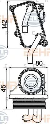 Radiator ulei, ulei motor MERCEDES-BENZ W202/203/210