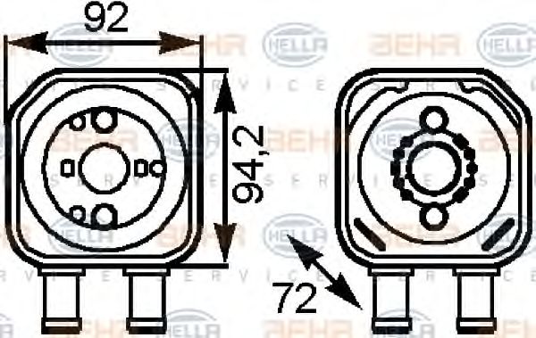 Radiator ulei, ulei motor AUDI, SEAT, SKODA, VW A6 01-05, A8 03-06, LEON 00-03, SUPERB 08-, EOS 09-, PASSAT 00-05, PASSAT CC 08-, PHAETON 02-08, 2.3,