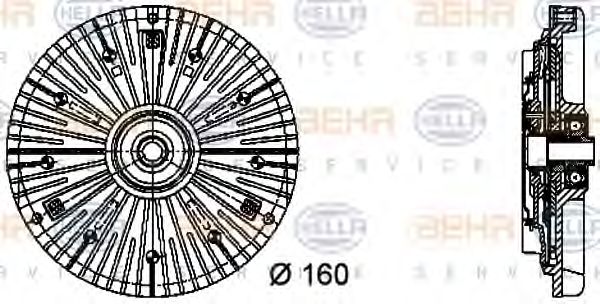 Cupla, ventilator radiator MERCEDES-BENZ SPRINTER 2,3D/2,9D