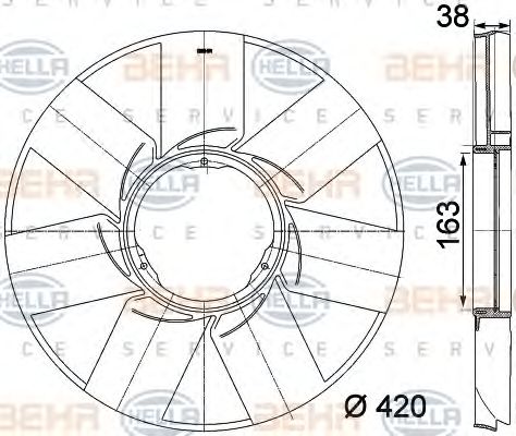 Paleta ventilator, racire motor